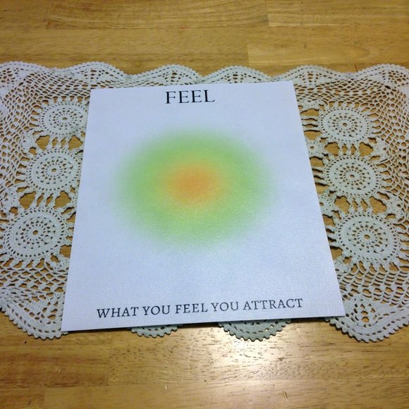 Positive Vibes aura prints on synthetic canvas feel fabric - Picture 6 of 9